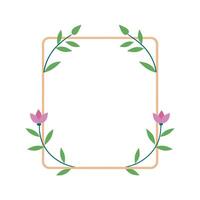 Beautiful Floral Frame Border Illustration vector