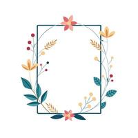 Beautiful Floral Frame Border Illustration vector