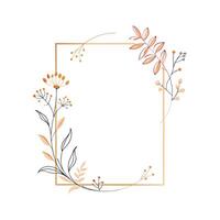 Beautiful Floral Frame Border Illustration vector