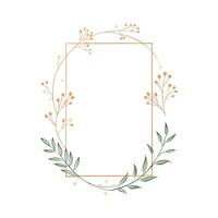 Beautiful Floral Frame Border Illustration vector
