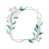 Beautiful Floral Frame Border Illustration vector