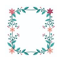 Beautiful Floral Frame Border Illustration vector