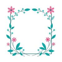 Beautiful Floral Frame Border Illustration vector