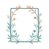 Beautiful Floral Frame Border Illustration vector