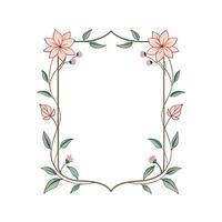 Beautiful Floral Frame Border Illustration vector