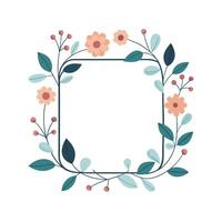 Beautiful Floral Frame Border Illustration vector
