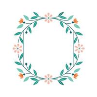 Beautiful Floral Frame Border Illustration vector