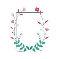 Beautiful Floral Frame Border Illustration vector