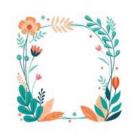 Beautiful Floral Frame Border Illustration vector