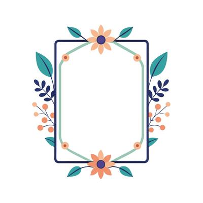Beautiful Floral Frame Border Illustration