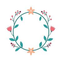 Beautiful Floral Frame Border Illustration vector