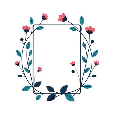 Beautiful Floral Frame Border Illustration