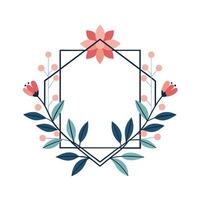 Beautiful Floral Frame Border Illustration vector