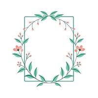Beautiful Floral Frame Border Illustration vector