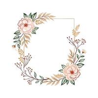 Beautiful Floral Frame Border Illustration vector