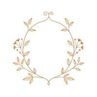 Beautiful Floral Frame Border Illustration vector