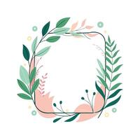 Beautiful Floral Frame Border Illustration vector
