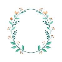 Beautiful Floral Frame Border Illustration vector