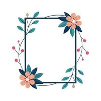 Beautiful Floral Frame Border Illustration vector