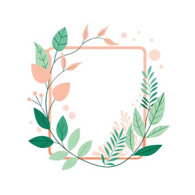 Beautiful Floral Frame Border Illustration