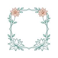 Beautiful Floral Frame Border Illustration vector