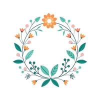 Beautiful Floral Frame Border Illustration vector