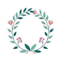 Beautiful Floral Frame Border Illustration vector