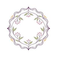 Beautiful Floral Frame Border Illustration vector