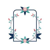 Beautiful Floral Frame Border Illustration vector
