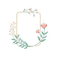 Beautiful Floral Frame Border Illustration vector