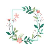 Beautiful Floral Frame Border Illustration vector