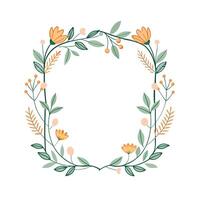 Beautiful Floral Frame Border Illustration vector