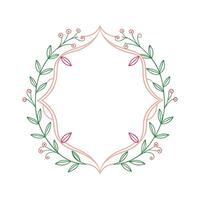 Beautiful Floral Frame Border Illustration vector