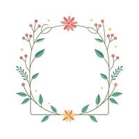 Beautiful Floral Frame Border Illustration vector