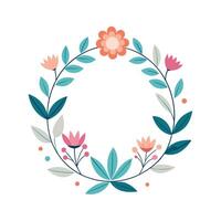 Beautiful Floral Frame Border Illustration vector
