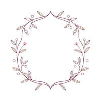 Beautiful Floral Frame Border Illustration vector
