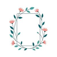 Beautiful Floral Frame Border Illustration vector