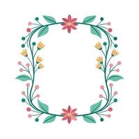 Beautiful Floral Frame Border Illustration vector