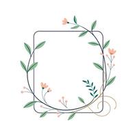 Beautiful Floral Frame Border Illustration vector