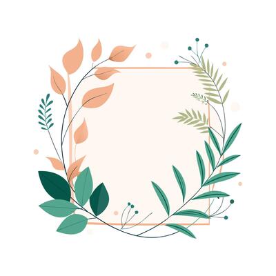 Beautiful Floral Frame Border Illustration