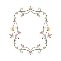 Beautiful Floral Frame Border Illustration vector