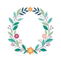 Beautiful Floral Frame Border Illustration vector