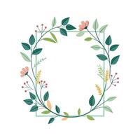 Beautiful Floral Frame Border Illustration vector