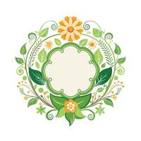 Beautiful Floral Frame Border Illustration vector