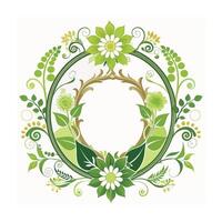 Beautiful Floral Frame Border Illustration vector