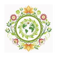 Beautiful Floral Frame Border Illustration vector