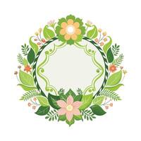 Beautiful Floral Frame Border Illustration vector