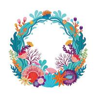 Beautiful Floral Frame Border Illustration vector