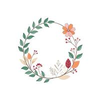 Beautiful Floral Frame Border Illustration vector