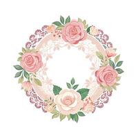 Beautiful Floral Frame Border Illustration vector